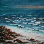 Painting of Rocky Shoreline I